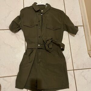 Universal Thread Khaki Button-Up Dress